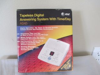 At&t As45 Tapeless Digital Answering Machine,  Time Day (box0)