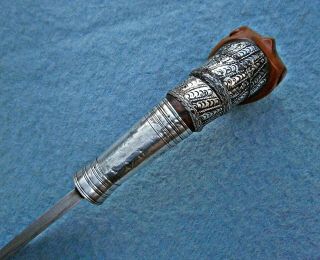 antique 19thc Moro datu Barong sword Philippines tribal knife dagger krisAsian 6