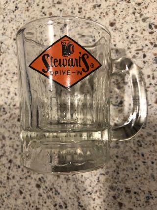 Stewart’s Drive In Vintage 3” Mini Glass Root Beer Mug