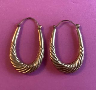 9ct Gold Vintage 1990’s Hoop Earrings