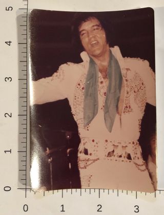 Vintage Elvis Presley Candid Still Photo Picture Elvis In Jumpsuit Blue Scarf