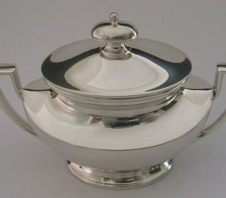 Quality English Solid Sterling Silver Tea Caddy Canister Box 1991 Mappin & Webb