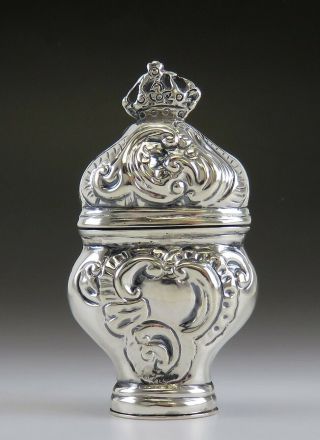 On Hold For Ac: 1700s Scandinavian Silver Scent Box Luktevannshus Vinaigrette