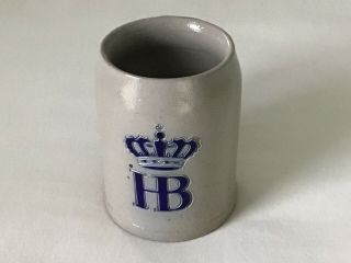 Vintage Hb Hofbrau Ceramic Stoneware.  5l Beer Stein Mug Made In Germany