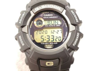 Vintage Casio G - Shock Tough Solar Digital Watch Data Memory Day Date Month Year