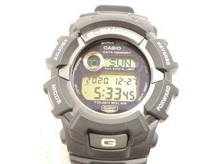 Vintage Casio G - Shock Tough Solar Digital Watch Data Memory Day Date Month Year 2