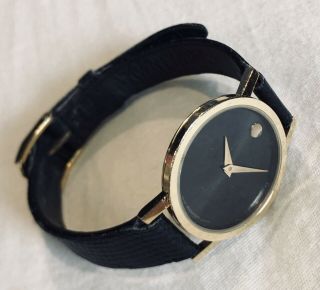 Authentic Black Gold Movado Museum Watch Women Not 87 - A1 - 832