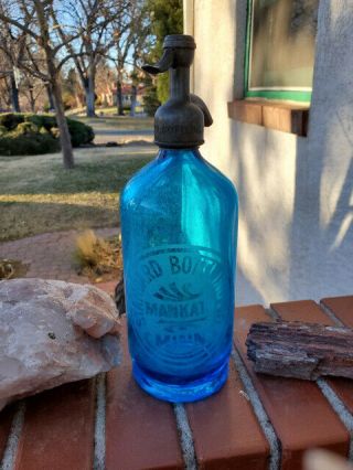 Antique Standard Bottling Co.  Mankato Minn Glass Seltzer Siphon Soda Bottle