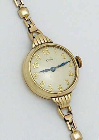 Vintage 1920s Art Deco Elgin USA 15 Jewel Ladies Mechanical Wristwatch Jewelry 2