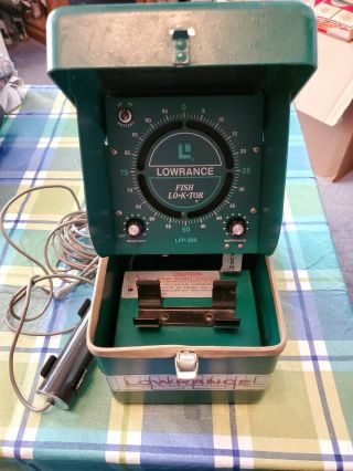 Vtg Lfp - 300 Fish Lo K Tor Locator Finder Lowrance Electronic In Case Portable