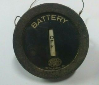 Vintage Roller Smith Battery Charging Gauge Rat Rod Model T