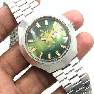 Vintage Tressa Lux 27 Crystal Automatic 21 - J Mens Swiss Made Wrist Watch B1367