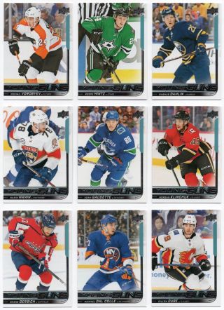 2018 - 19 Upper Deck Series 1 Young Guns Rookie Rc Sp Complete Set Break Pick Any