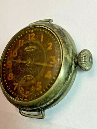 Antique Ww1 Era Ingersoll Midget Military Watch - Not Running - Parts/repair