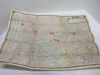 Vintage 1940 ' s HC Sinclair Missouri State Highway Gas Station Travel Road Map 3