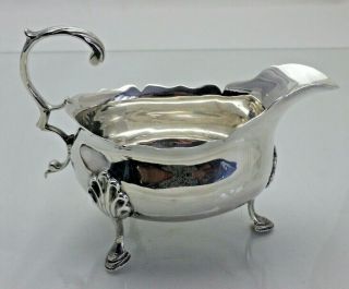Georgian London 1764 Antique Solid Sterling Silver Sauce Gravy Boat (GAY) 3