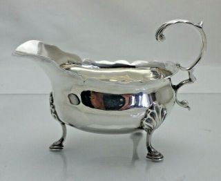 Georgian London 1764 Antique Solid Sterling Silver Sauce Gravy Boat (GAY) 6