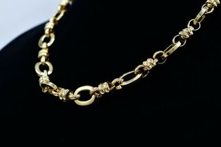 Francesca Visconti Vintage Heavy Collar Linked Necklace Gold Tone Chain Bin3
