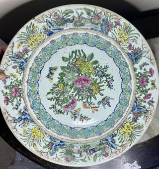A Very Large Early 19th Century Chinese Famille Vert Plate