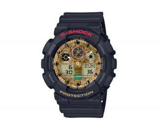 Casio G - Shock Ga100 Maneki Neko Money Cat A/d Resin Blk/gold Watch Ga100tmn - 1a