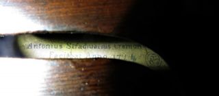 Antique Antonius Stradivarius Cremonensis Faciebat Anno W/bow & Case Tiger Maple