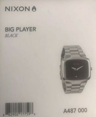 Nixon Men ' s Watch Big Player Black & Stainless Steel A487 3