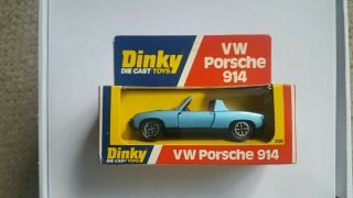 Vintage Dinky Toys 208 Vw Porsche 914 Mib
