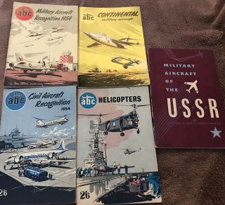 5 Vintage Abc Civil Aircraft Recognition,  Of The Others.