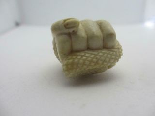 Antique C1820 Georgian.  Ngp Well Carved Fist With Snake Entwinned Poss Fob Seal