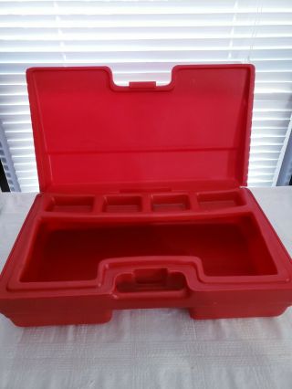 Vintage Lego Storage Carrying Case Large Red Plastic Organizer Tray 17 X 10 X 5 "
