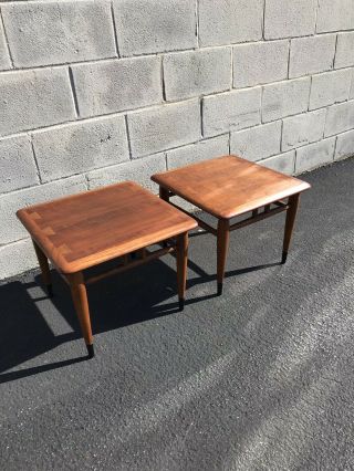 Lane Acclaim Mid Century Modern Side End Tables Night Stands 1 Pair Twins 900 18