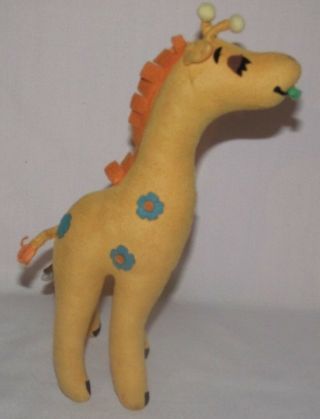 Vintage Dakin Dream Pets Giraffe Yellow Suede 9 " Stuffed Animal Toy Doll