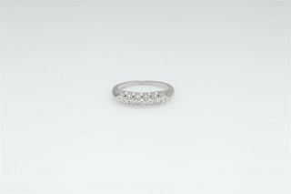 Antique Minty 1940s.  25ct Vs G Diamond 5 Stone Platinum Wedding Band Ring
