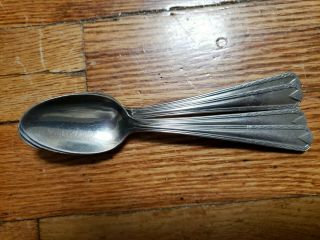 4 Antique Vintage Collectable Gailstyne Stainless Steel Tea Spoons 6 " - Usa