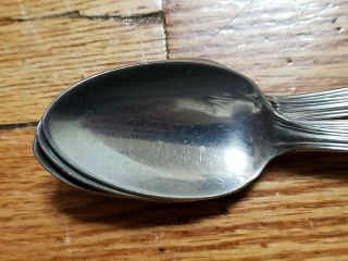 4 ANTIQUE VINTAGE COLLECTABLE GAILSTYNE STAINLESS STEEL TEA SPOONS 6 