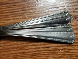 4 ANTIQUE VINTAGE COLLECTABLE GAILSTYNE STAINLESS STEEL TEA SPOONS 6 