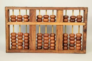 A Chinese ' Lotus - Flower Brand ' wood abacus Huanghuali? 20thc 3