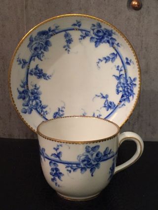 Stunning Antique French Sevres Porcelain Cup And Saucer