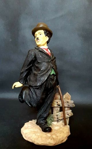 Vintage Hand Painted Film Movie Actor Charlie Chaplin Figurine Sculpture Statue 2