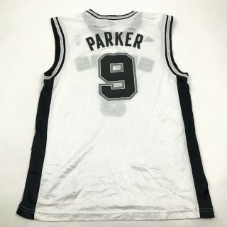 VINTAGE Adidas Tony Parker San Antonio Spurs Basketball Jersey Size Medium M NBA 2