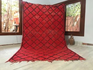 Vintage Handmade Moroccan Wool Rug 9 