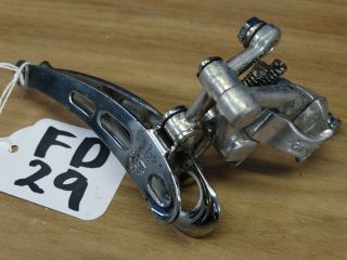 Vintage Campagnolo Record 3 Hole Front Derailleur Band On 28.  6mm Fd29