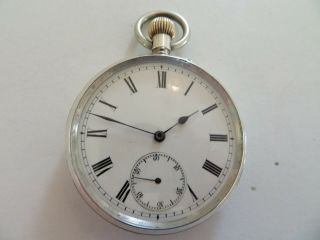 Heavy Cased Solid Silver 17 Jewel English Lever Pocket Watch C1900