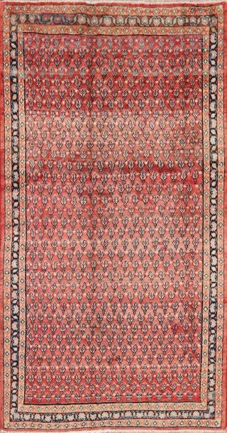 Paisley Geometric Botemir Semi Antique Oriental Area Rug Hand - Knotted 4x8 Carpet