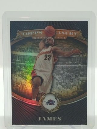 2008 - 09 Lebron James Topps Treasury Refractor Card Serial Numbered /999 Variant
