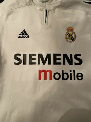 Vintage Real Madrid 2003 - 04 Beckham 23 Adidas Champions League Home Shirt (l)