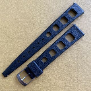 Vintage Tropic Style Rubber Watch Strap.  16mm Straight Ends.