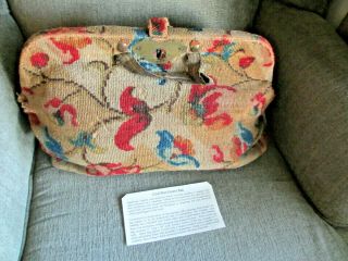 Vintage Antique Civil War Era Southern Recontruction Northern Carpet Bagger Bag