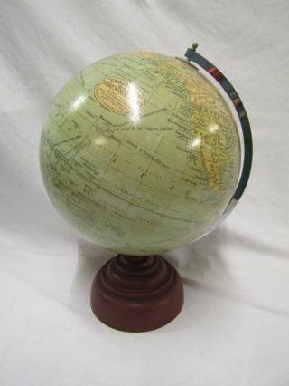 C1930? Antique 10 " Geographia Terrestrial Railway Globe Art Deco Chrome Bakelite