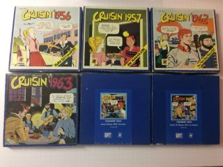 Cruisin " (6) Reel To Reel Tapes - 56,  57,  62,  63,  64,  65 - 4 Track 7.  5 Ips - Music - Ads - Airs